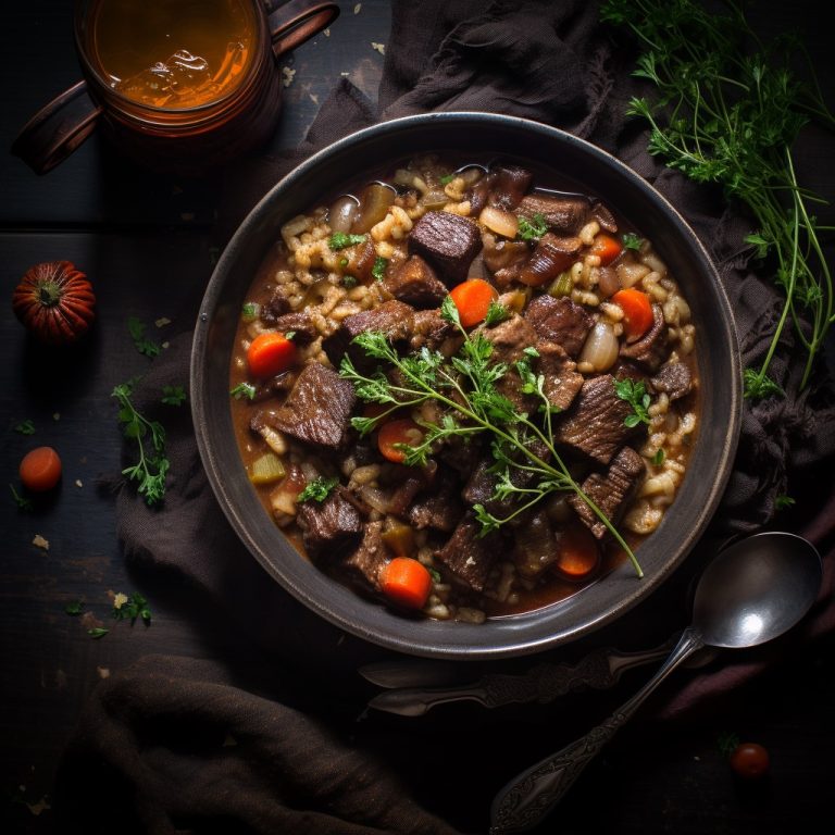 Earl’s Embrace Stew (Beef And Barley Stew)